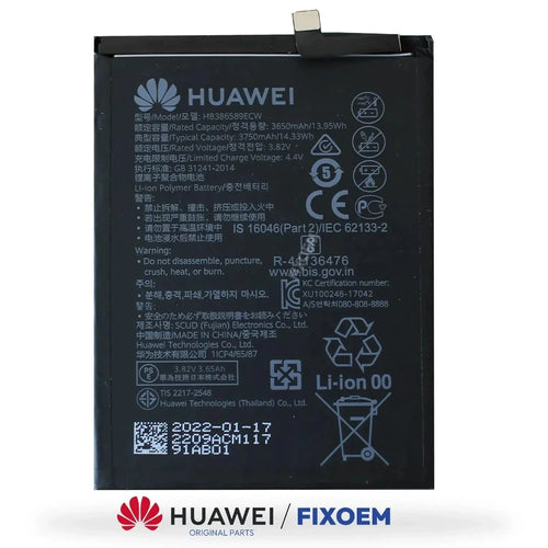 Bateria Huawei Honor 20 / P10 Plus Vky Al00 /Honor 8X/Mate 20 Lite Sne-Lx1/Nova 3/ Nova 4 Par-Lx9 / Nova 5T Yal-l21 Hb386589Ecw