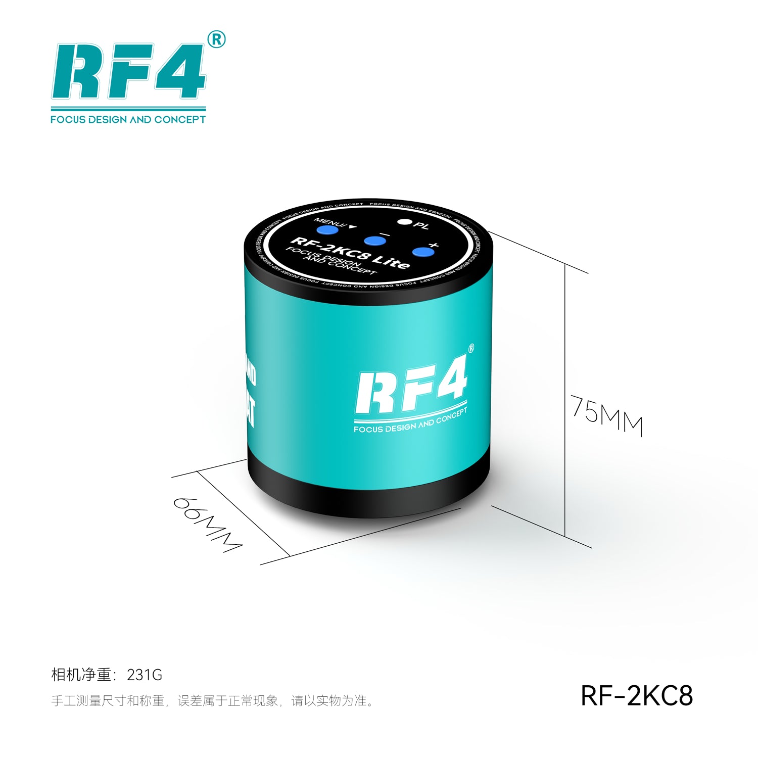 Camara Microscopio 2K Hd Rf4 Rf-2Kc8 Lite