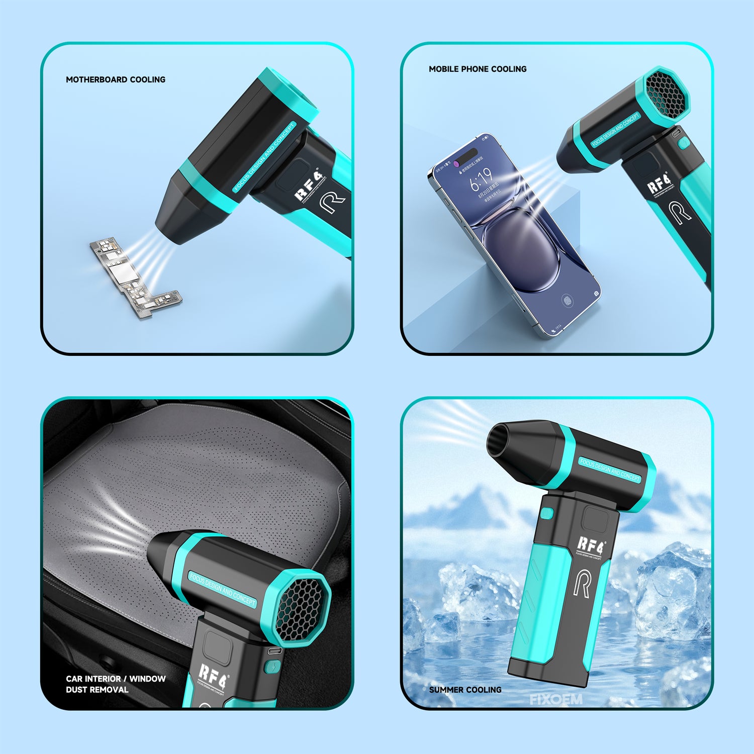 Pistola Ventilador Soplador Aspirador  RF4 RF-P6