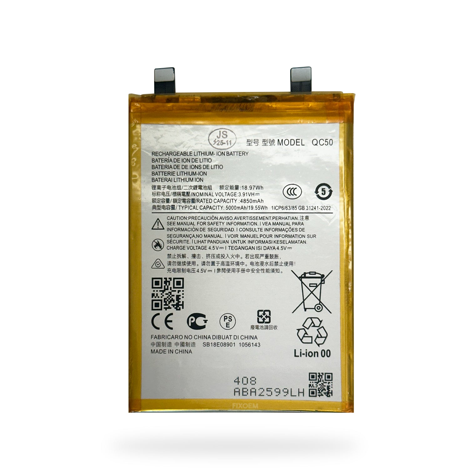 Bateria Moto Edge 50 Fusion QC50