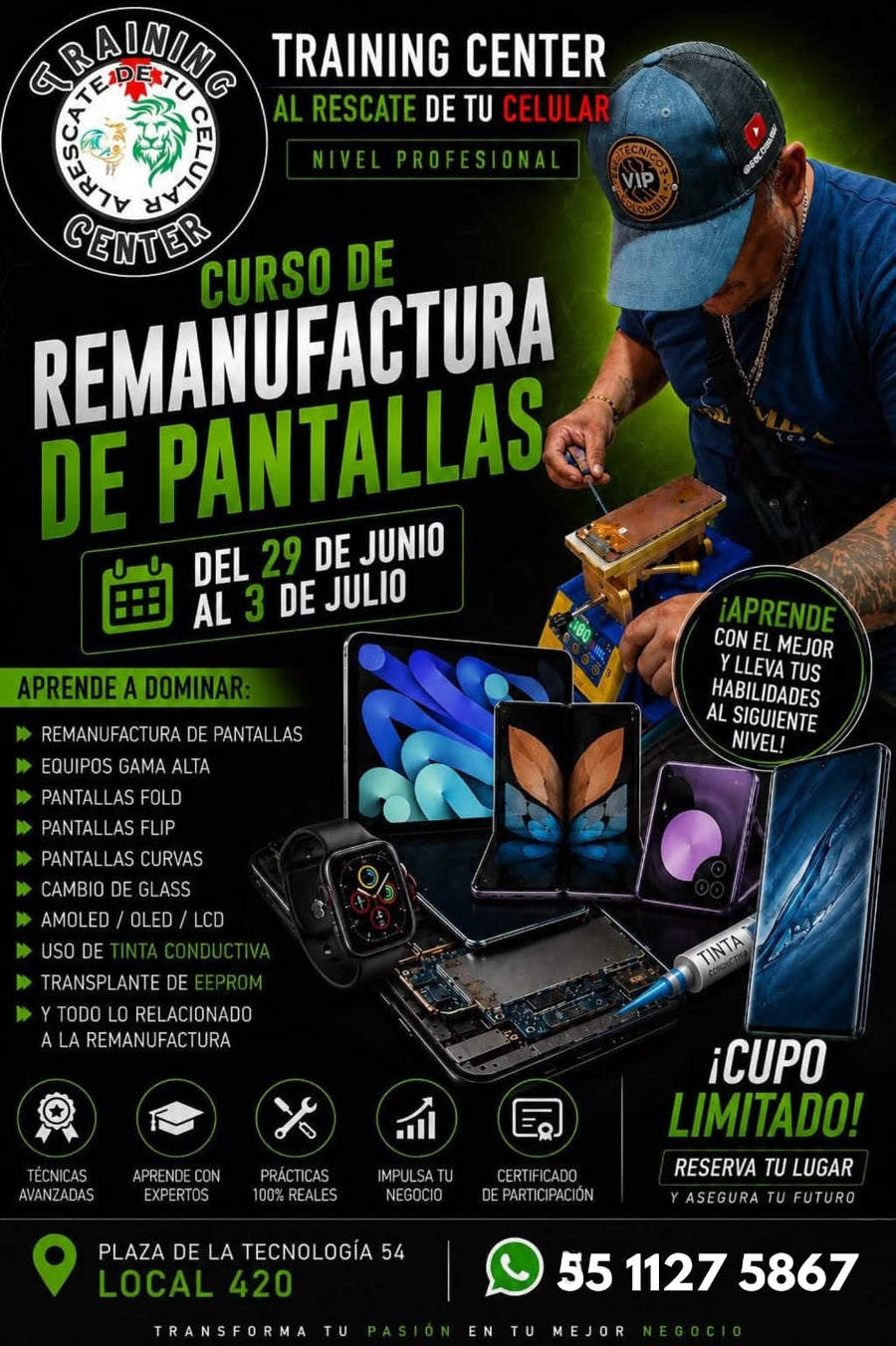 Curso de remanufactura de pantallas