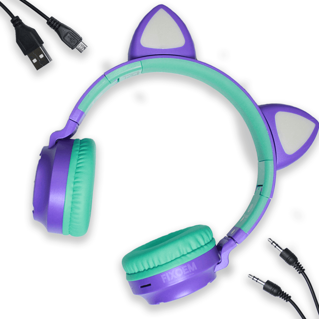 Audifonos Orejas De Gato Bluetooth Led Diadema |+2,000 reseñas 4.8/5 ⭐