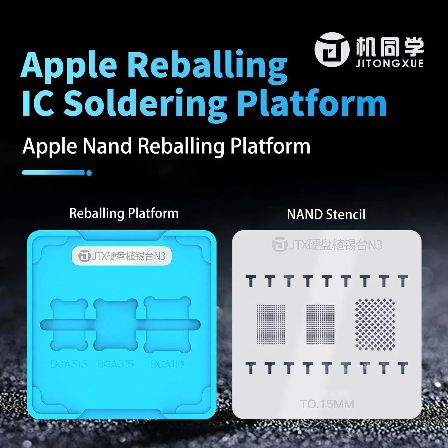 Base Holder Plataforma Reballing Nand Jtx N3 |+5,000 reseñas 4.9/5 | recibe express 2 días