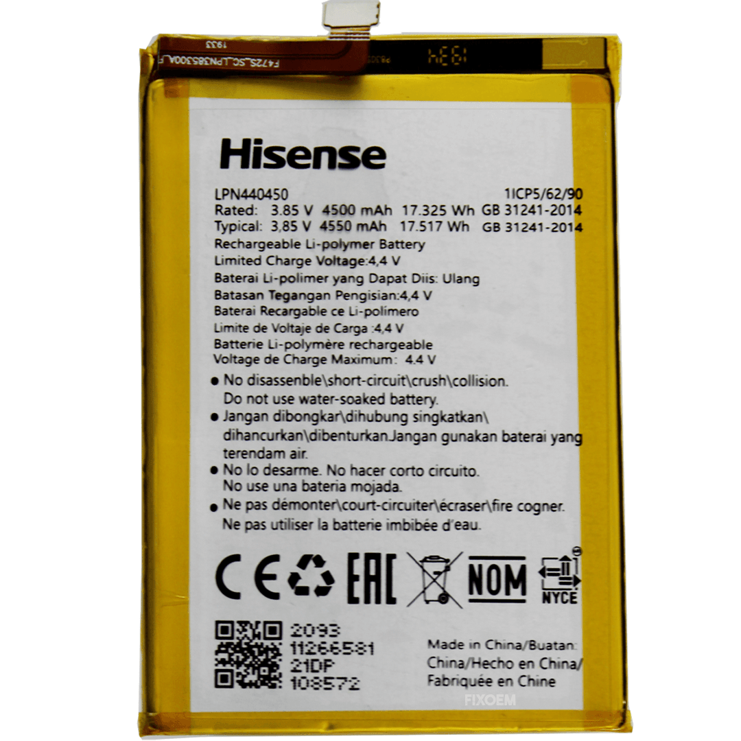 Bateria Hisense E50 Lite Hlte228e Lpn440450 |+2,000 reseñas 4.8/5 ⭐