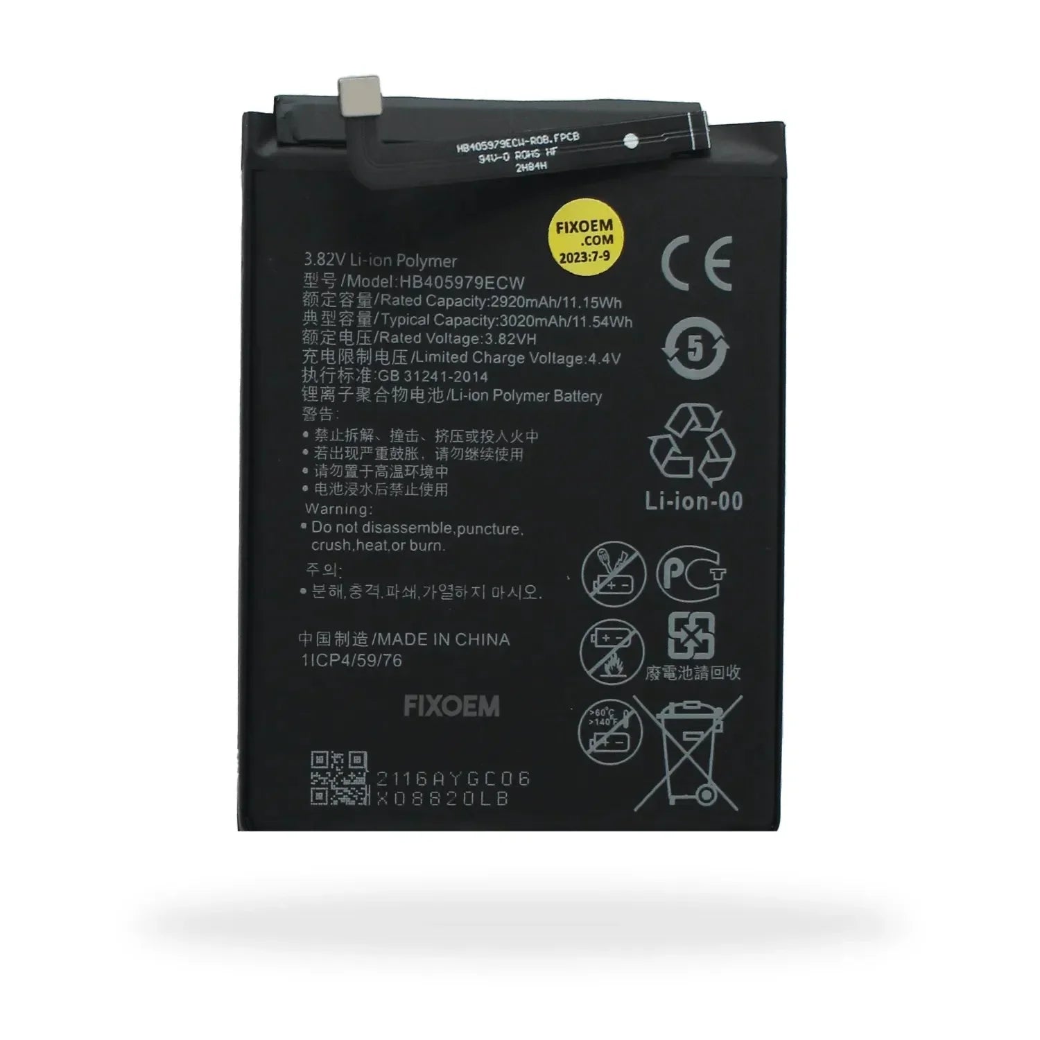 Bateria Huawei Nova Smart / Y5 2018 / Y5 2019 / G Elite Plus / Y5 Pro / Y6 Pro / Y6 2019 / Y5 Neo 2018 / Y6S / Honor 8A Hb405979Ecw |+5,000 reseñas 4.9/5 | recibe express 2 días