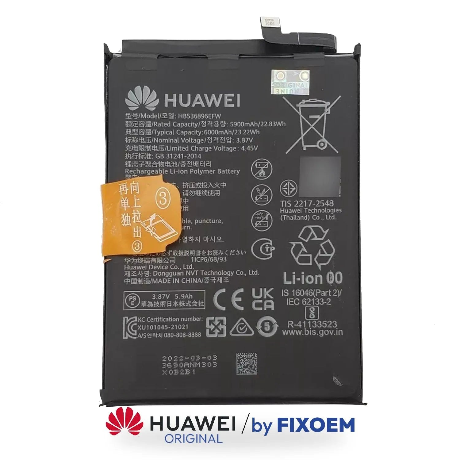 Bateria Huawei Original Nova Y70 Hb536896Efw |+2,000 reseñas 4.8/5 ⭐