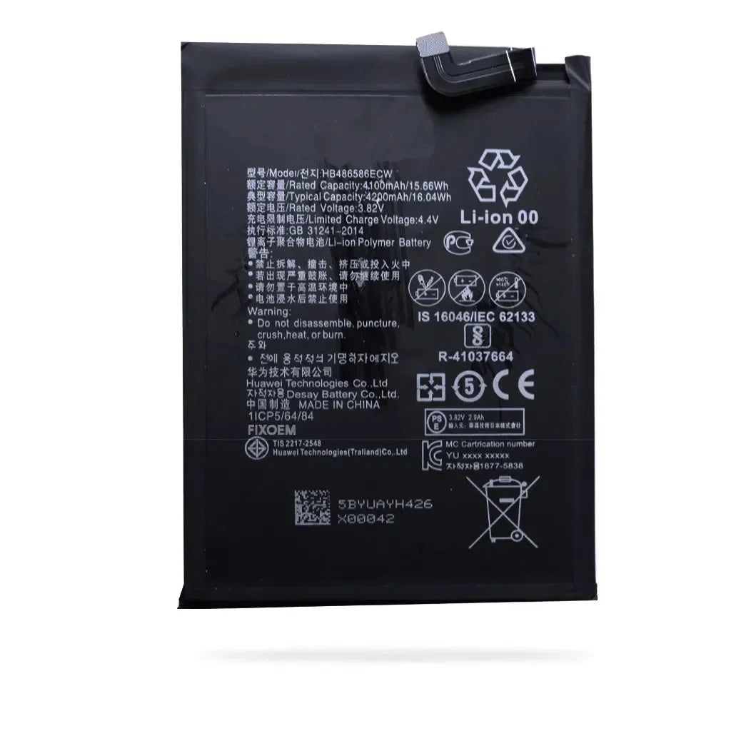 Bateria Huawei P40 Lite Jny-Lx2 /Mate 30 / Huawei Nova 6 Se Tas-Al00 Hb486586Ecw. |+5,000 reseñas 4.9/5 | recibe express 2 días