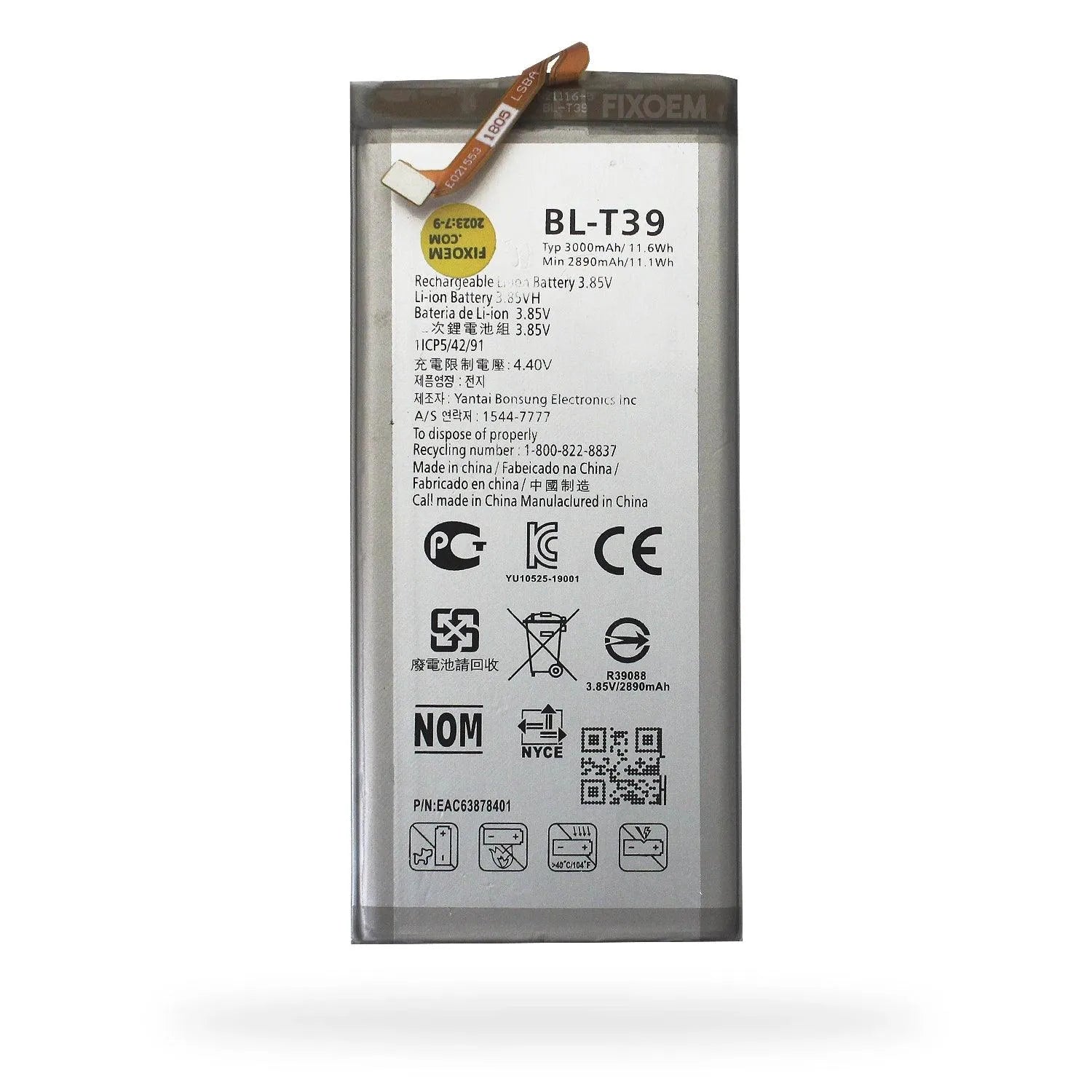 Bateria Lg K40 / G7 Thinq lmx420emw g710em Bl-T39. |+2,000 reseñas 4.8/5 ⭐