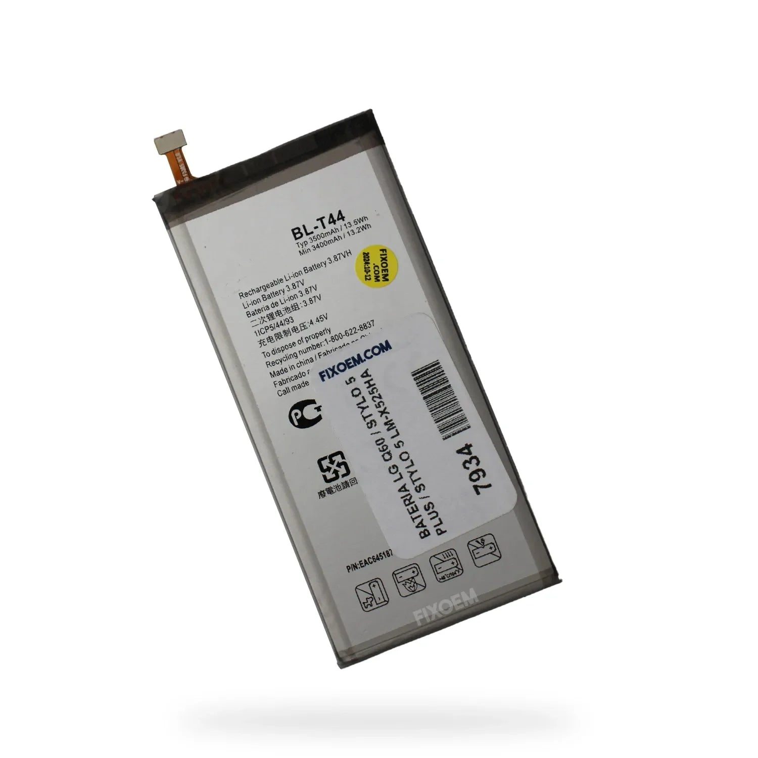 Bateria Lg Q60 / Stylo 5 Plus / Stylo 5 Lm-X525Ha LM-Q720AM Q720 Bl-T44. |+5,000 reseñas 4.9/5 | recibe express 2 días