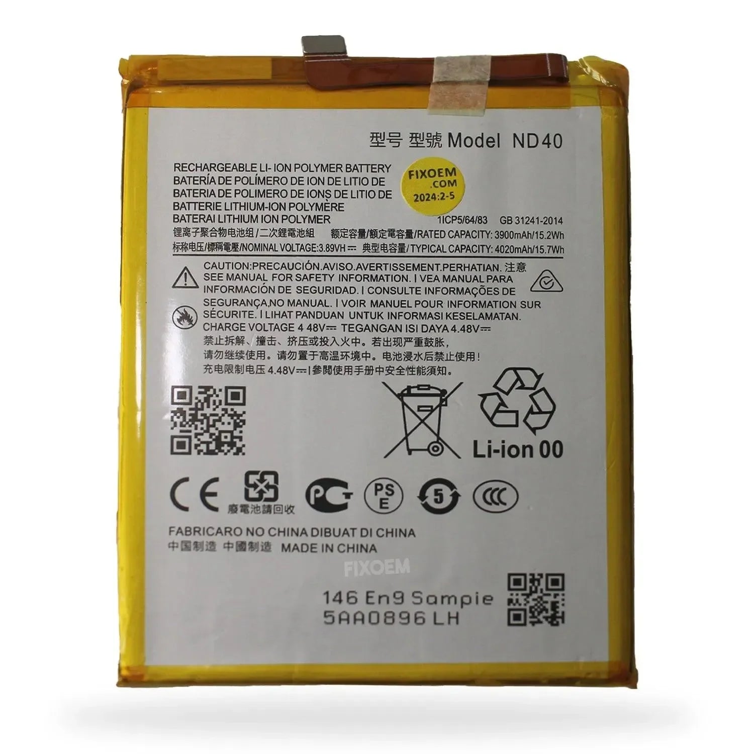 Bateria Moto Edge 30 XT-2203 ND40 |+5,000 reseñas 4.9/5 | recibe express 2 días