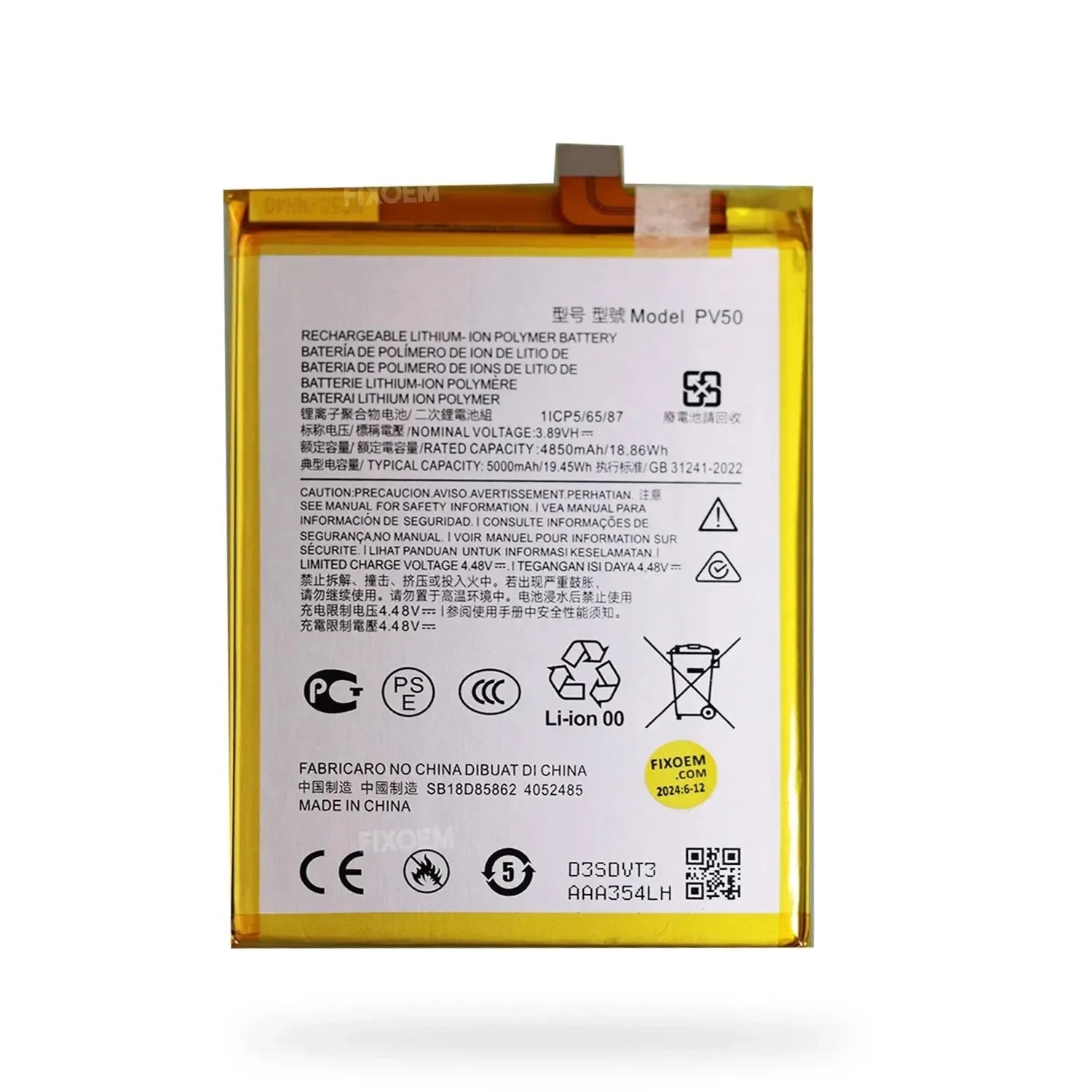 Bateria Moto G73 Pv50 |+5,000 reseñas 4.9/5 | recibe express 2 días