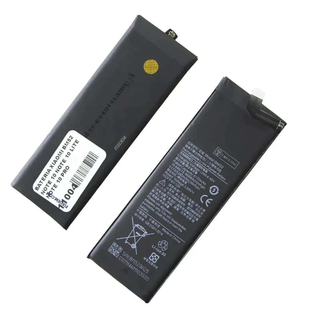 Bateria Xiaomi Note 10 / Note 10 Lite / Note 10 Pro M2101K7Ag M2002F4Lg Mzb08Kveu Bm52 |+5,000 reseñas 4.9/5 | recibe express 2 días