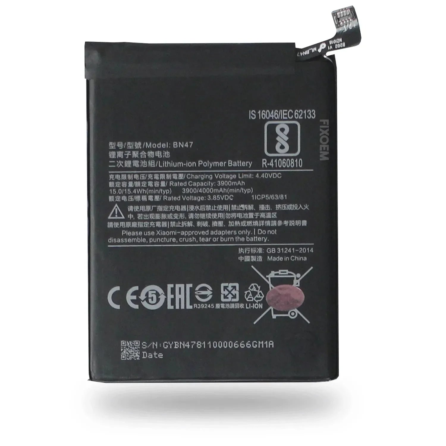 Bateria Xiaomi Redmi 6 Pro / Mi A2 Lite Bn47 M1804c3dg M1804c3dh M1804c3di M1804d2sg M1804d2si |+5,000 reseñas 4.9/5 | recibe express 2 días