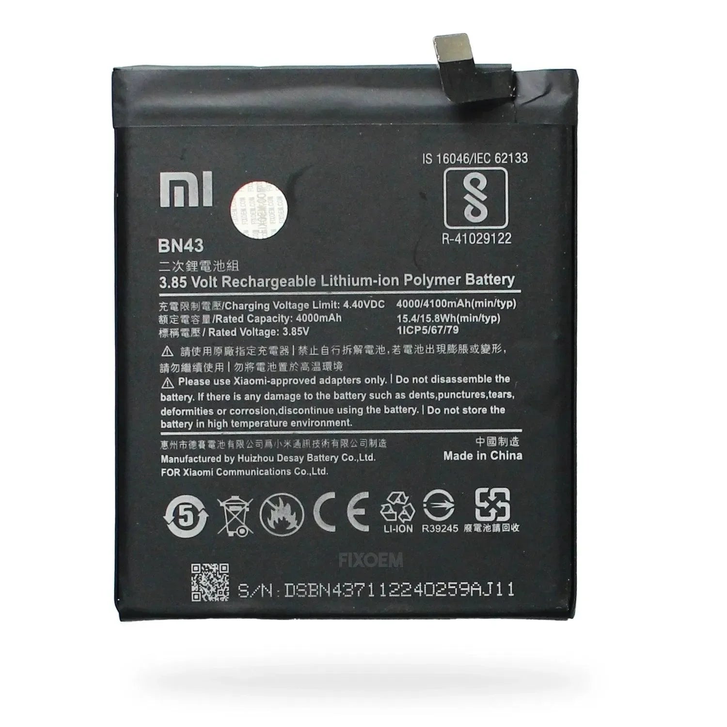Bateria Xiaomi Redmi Note 4X Bn43 |+5,000 reseñas 4.9/5 | recibe express 2 días