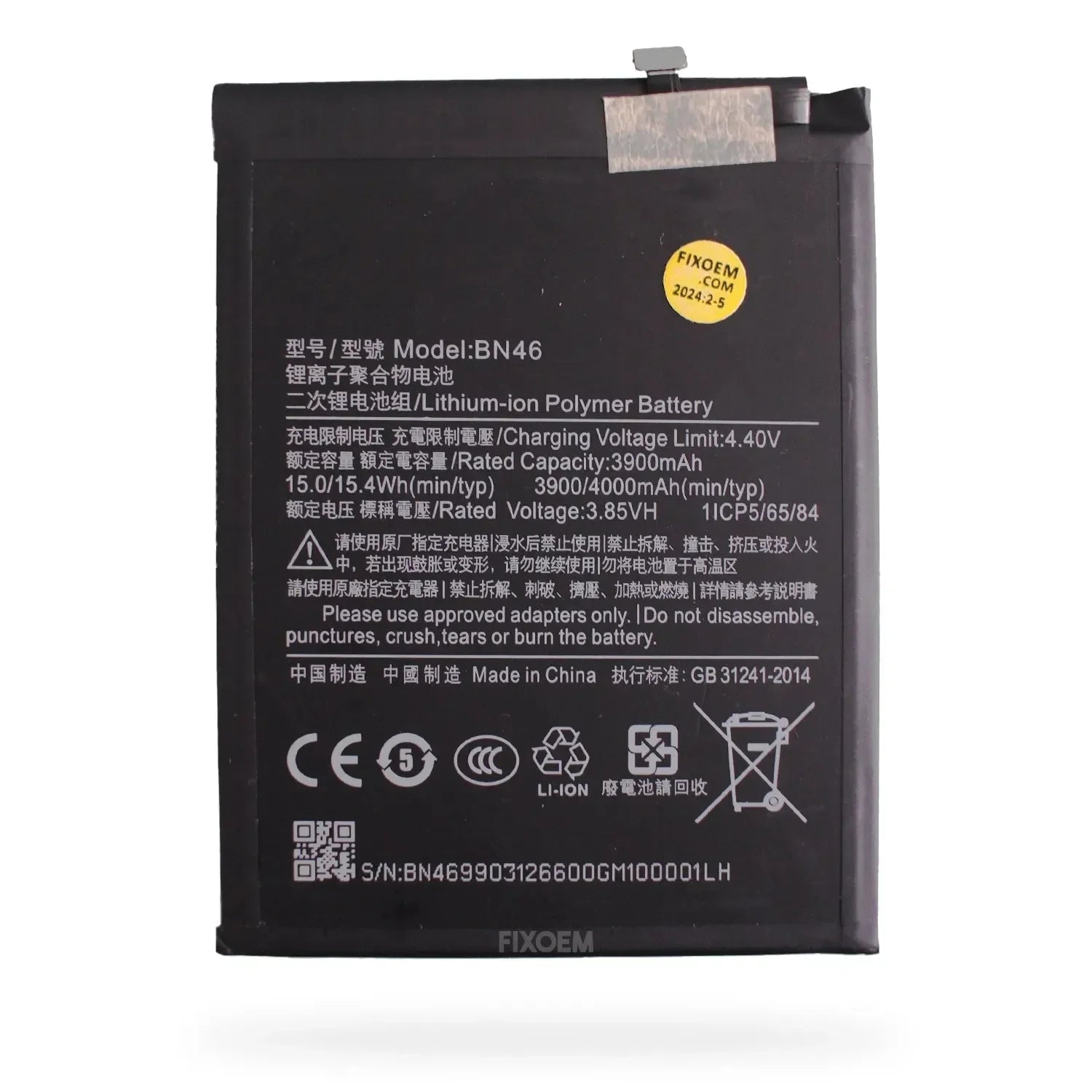 Bateria Xiaomi Redmi Note 8 / Note 8T / Redmi 7 / Note 6 M1908C3XG M1908C3JH M1908C3JG M1908C3JI M1810F6LG BN46 |+5,000 reseñas 4.9/5 | recibe express 2 días
