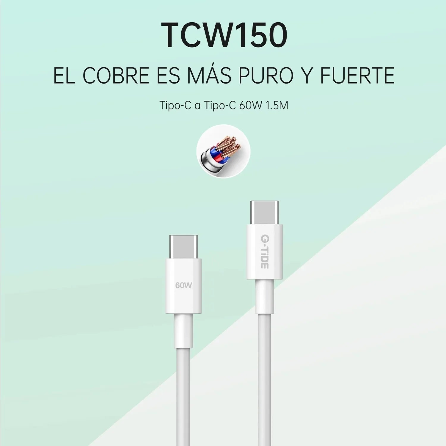 Cable Datos USB-Tipo C G-Tide |+5,000 reseñas 4.9/5 | recibe express 2 días