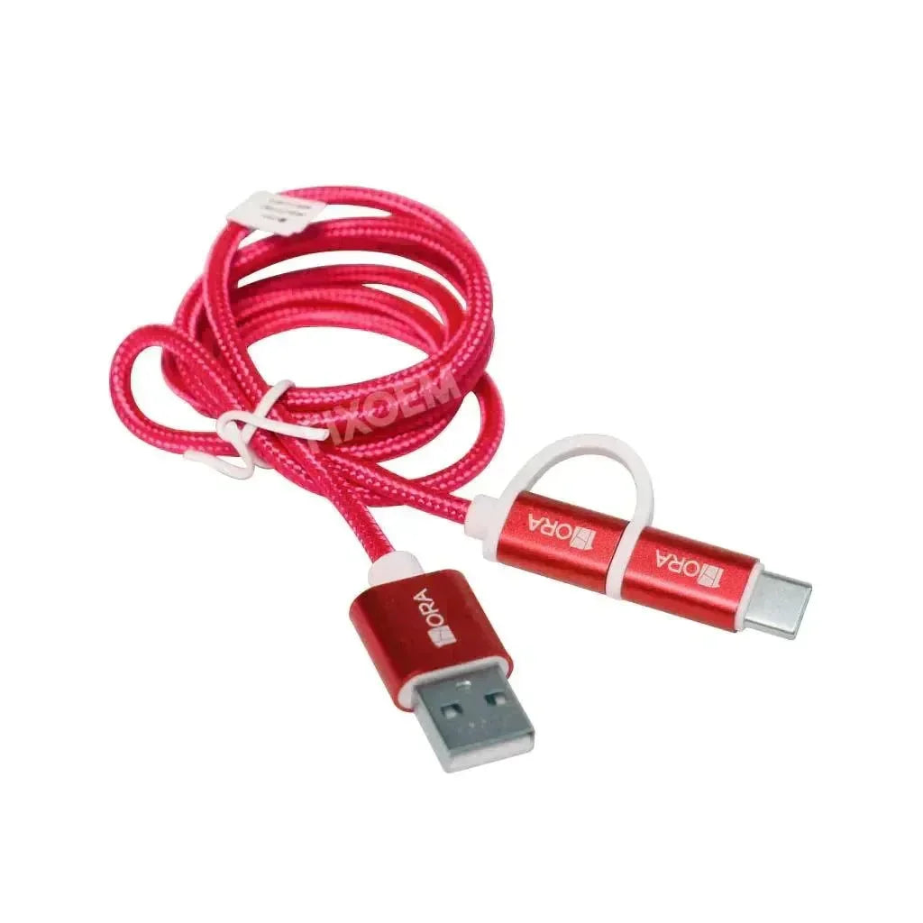 Cable Usb Tipo V8 +Tipo C a Usb-Conector 1Hora Cab218 |+5,000 reseñas 4.9/5 | recibe express 2 días