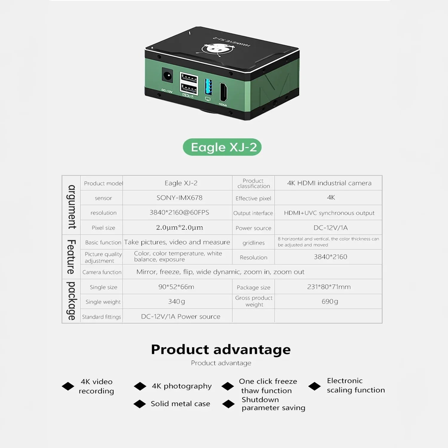 Camara Microscopio 4K Eagle Eye Ma Ant Xj-2 |+5,000 reseñas 4.9/5 | recibe express 2 días