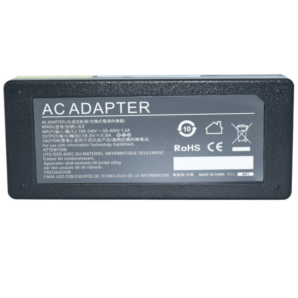 Cargador Adaptador Corriente 65W 18.5V-3.5A (7.4*5.0) Modelo AF06 / PPP009L Marca EKO