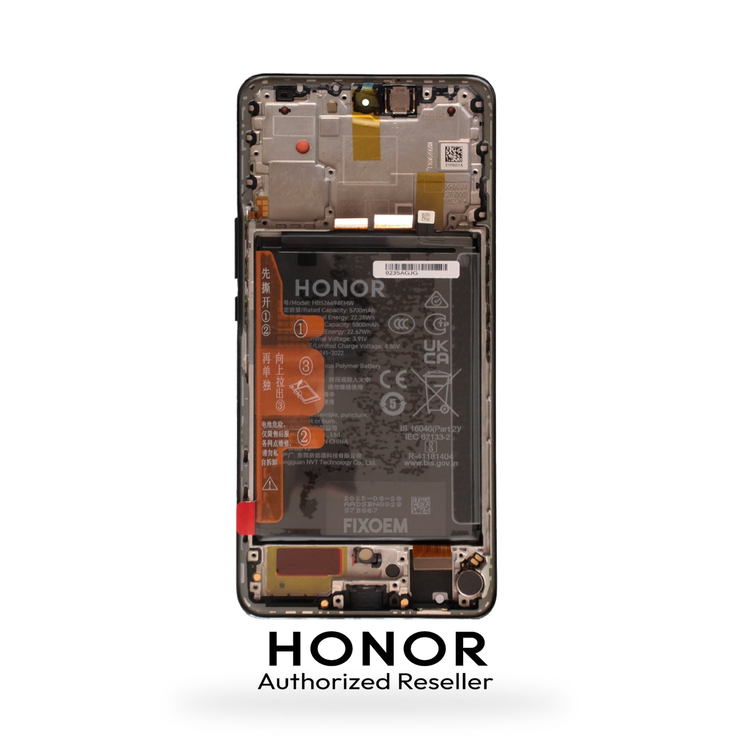 Display Honor Original  X50 C/Bateria C/Marco Negro