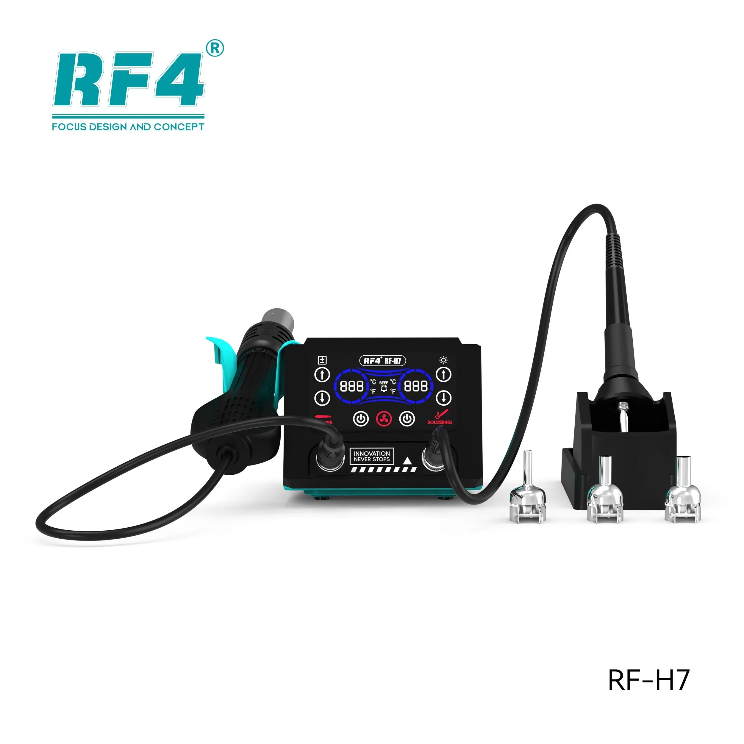 Estacion Calor Cautin Soldar Rf4 Rf-H7 |+5,000 reseñas 4.9/5 | recibe express 2 días