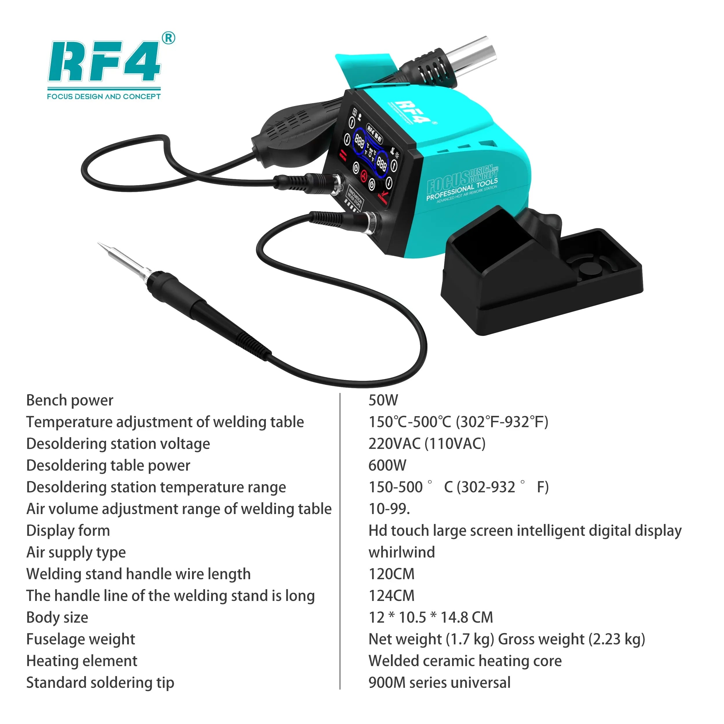 Estacion Calor Cautin Soldar Rf4 Rf-H7 |+5,000 reseñas 4.9/5 | recibe express 2 días