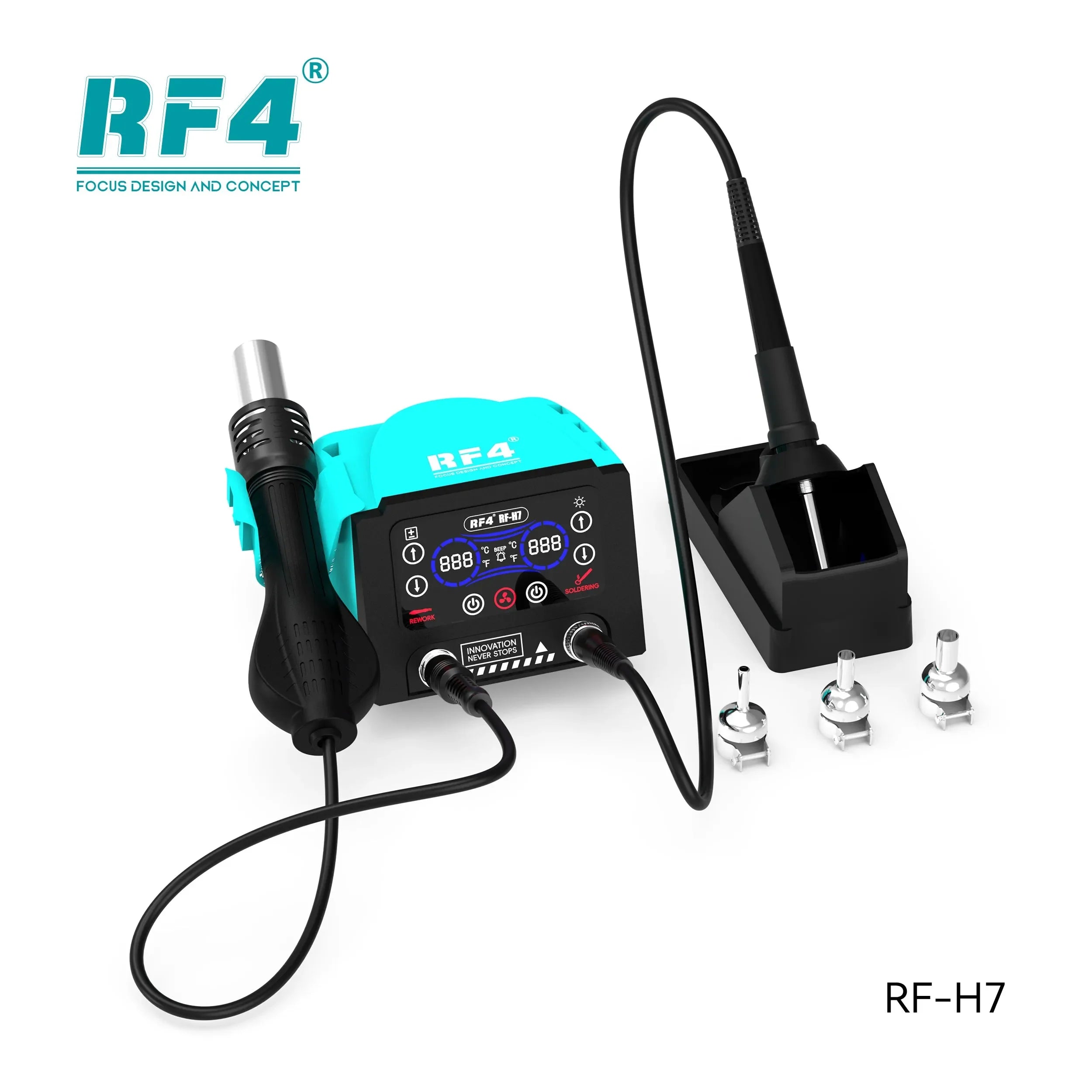 Estacion Calor Cautin Soldar Rf4 Rf-H7 |+5,000 reseñas 4.9/5 | recibe express 2 días