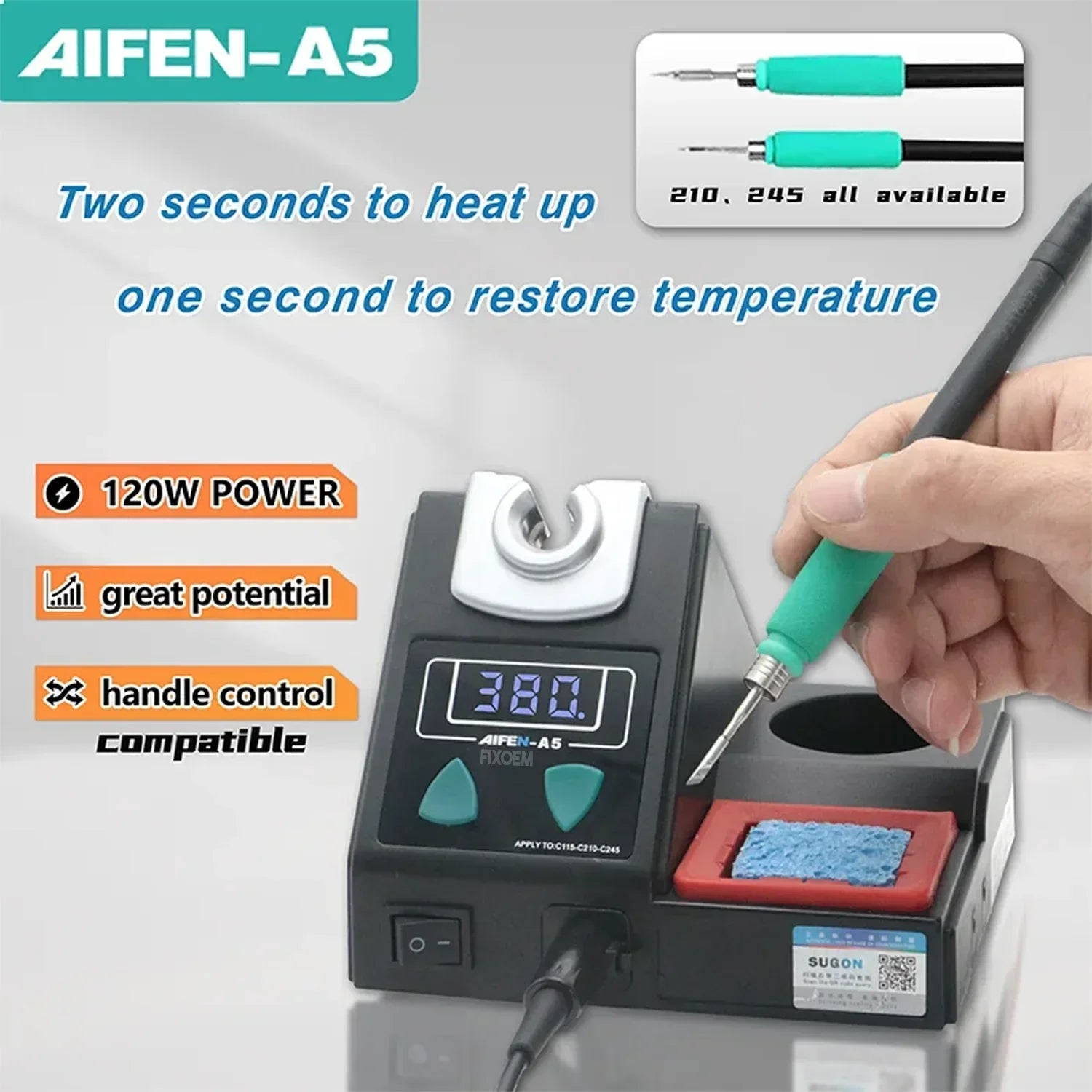 Estación Soldadura Cautin Aifen A5 |+5,000 reseñas 4.9/5 | recibe express 2 días