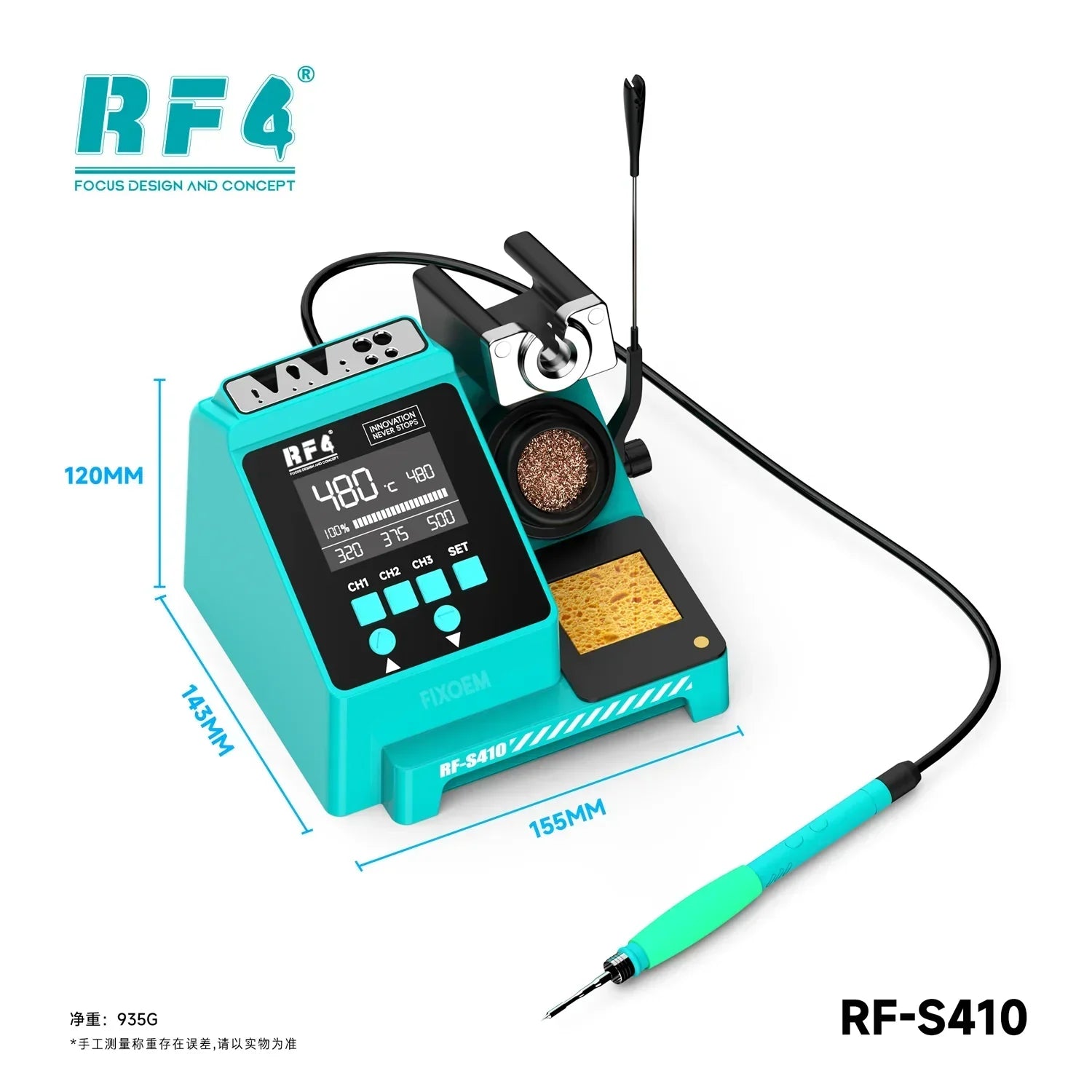 Estacion Soldar Cautin Rf4 Rf-S410 |+5,000 reseñas 4.9/5 | recibe express 2 días
