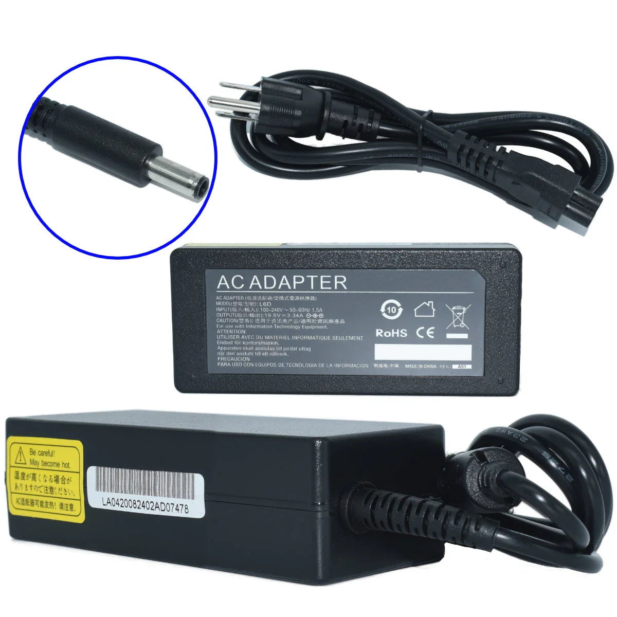 Adaptador Corriente 65W 19.5V 3.34A (4.5*3.0) DELL EKO |+4,000 reseñas 4.9/5 | recibe en 2 días