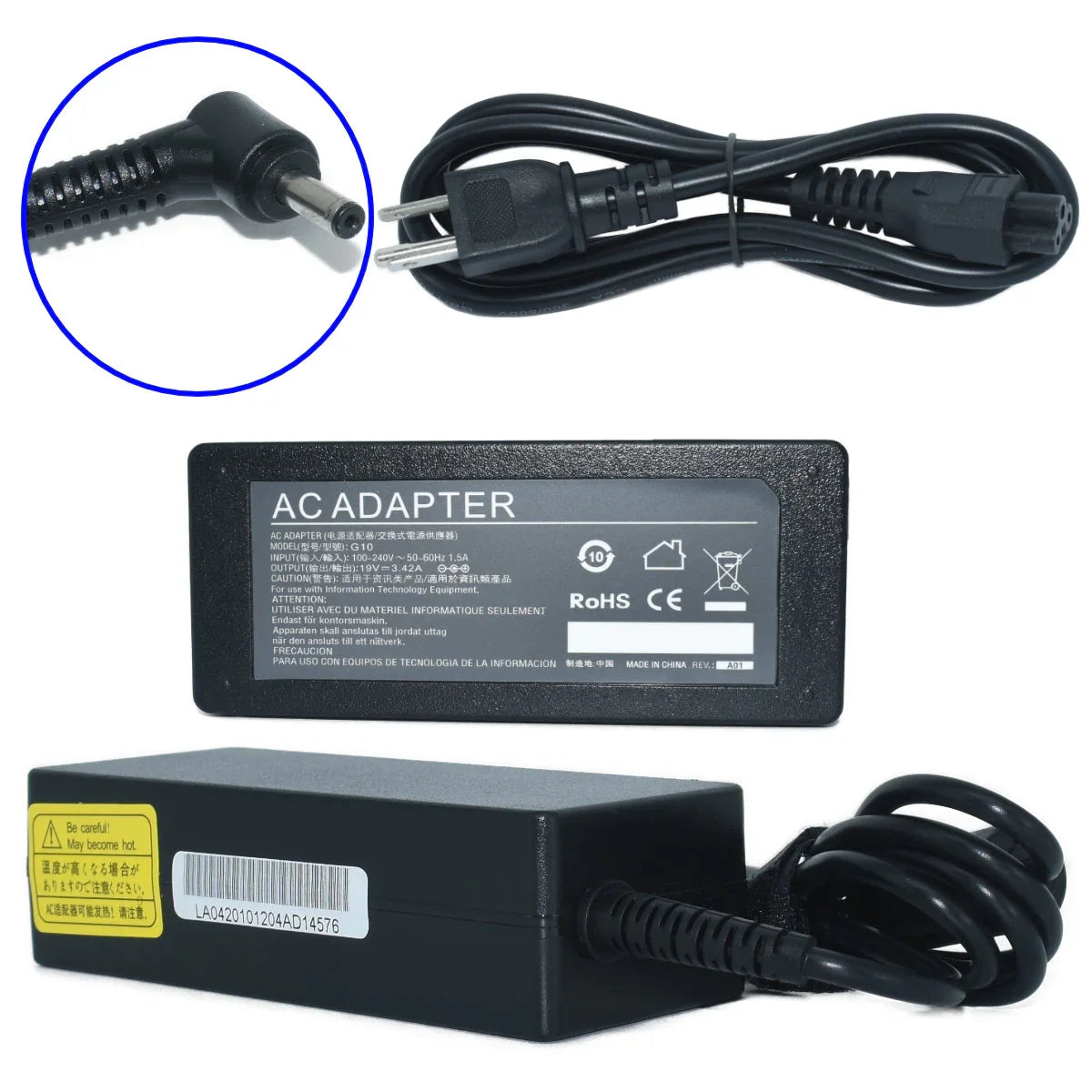 Adaptador Corriente 65W 19V-3.42A (4.0*1.35) EKO |+4,000 reseñas 4.9/5 | recibe en 2 días