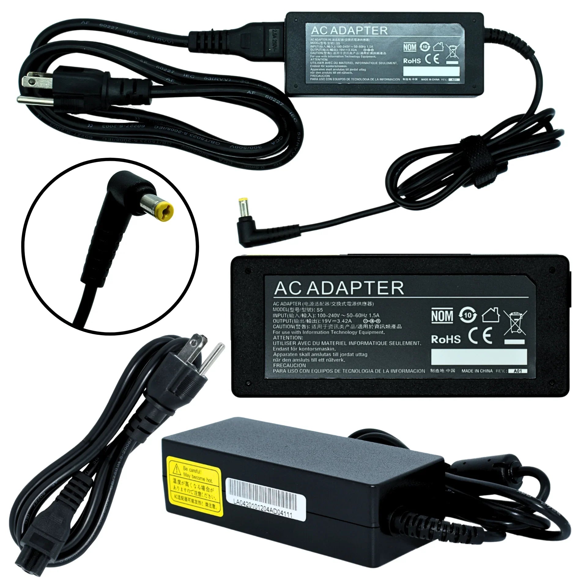 Adaptador Corriente 65W 19V 3.42A (5.5*1.7) Modelo AF06 EKO |+4,000 reseñas 4.9/5 | recibe en 2 días