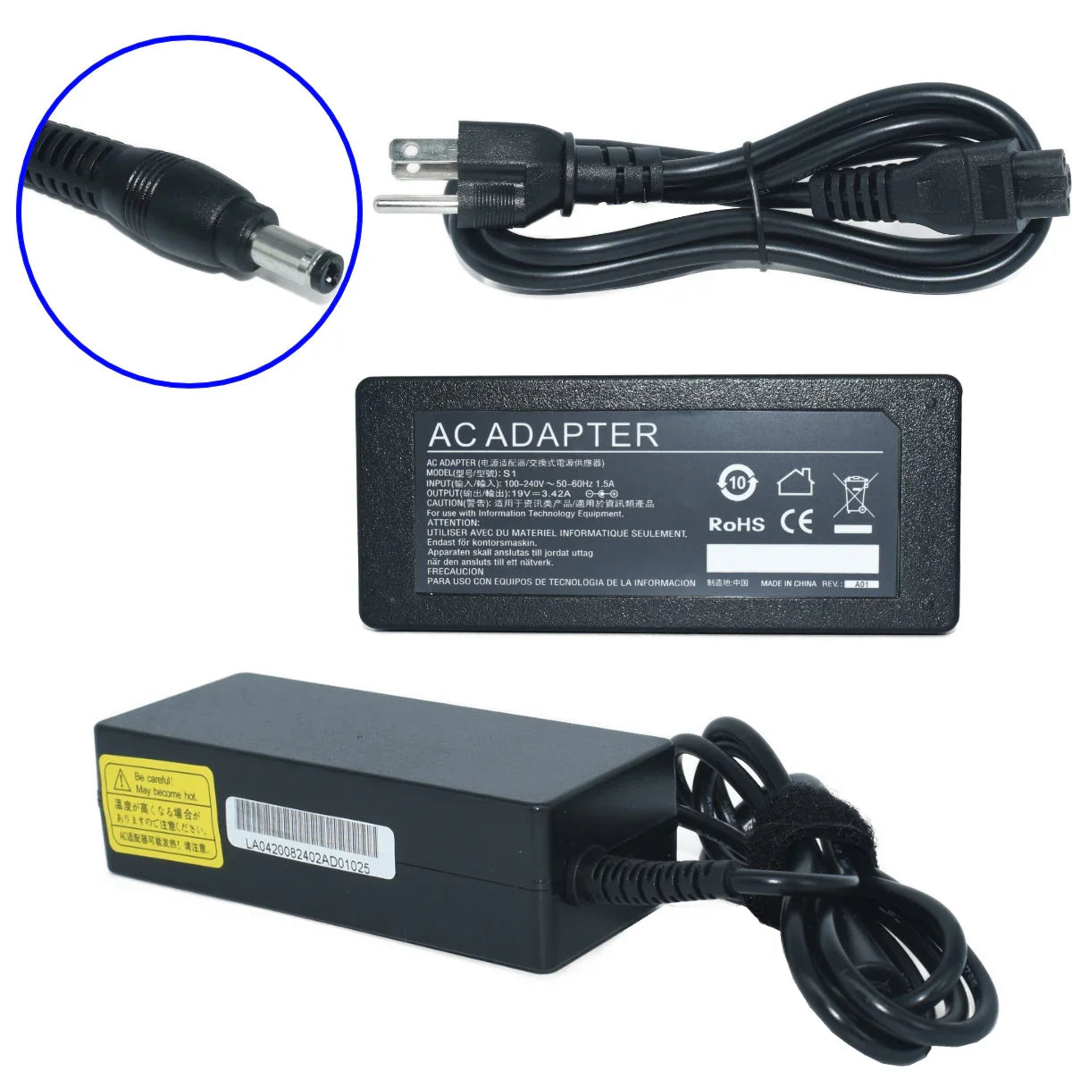 Adaptador Corriente 65W 19V-3.42A (5.5*2.5) Modelo AF06 EKO |+4,000 reseñas 4.9/5 | recibe en 2 días