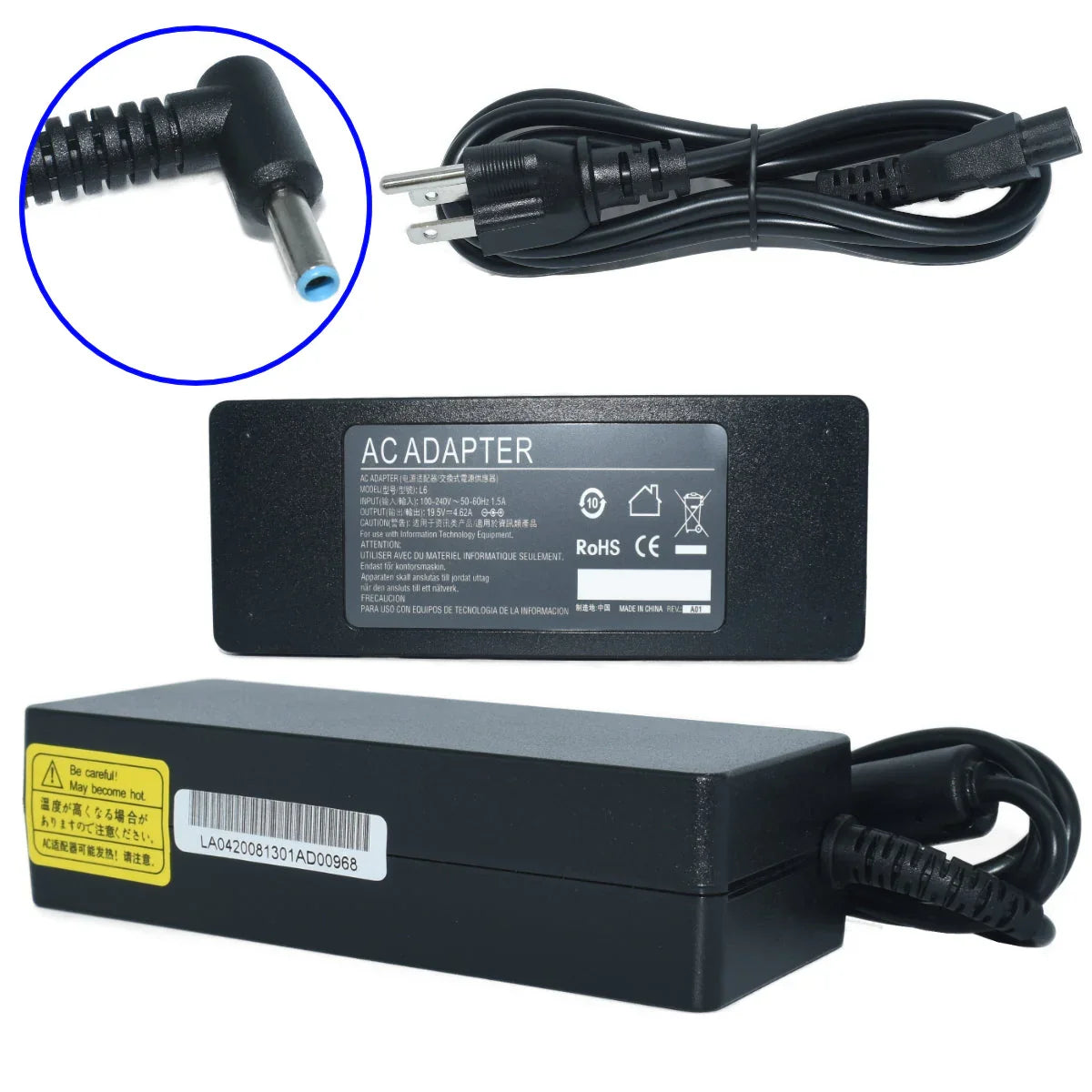 Adaptador Corriente 90W 19.5V 4.62A (4.5*3.0) Punta Azul Modelo UC473/AF09 EKO |+4,000 reseñas 4.9/5 | recibe en 2 días