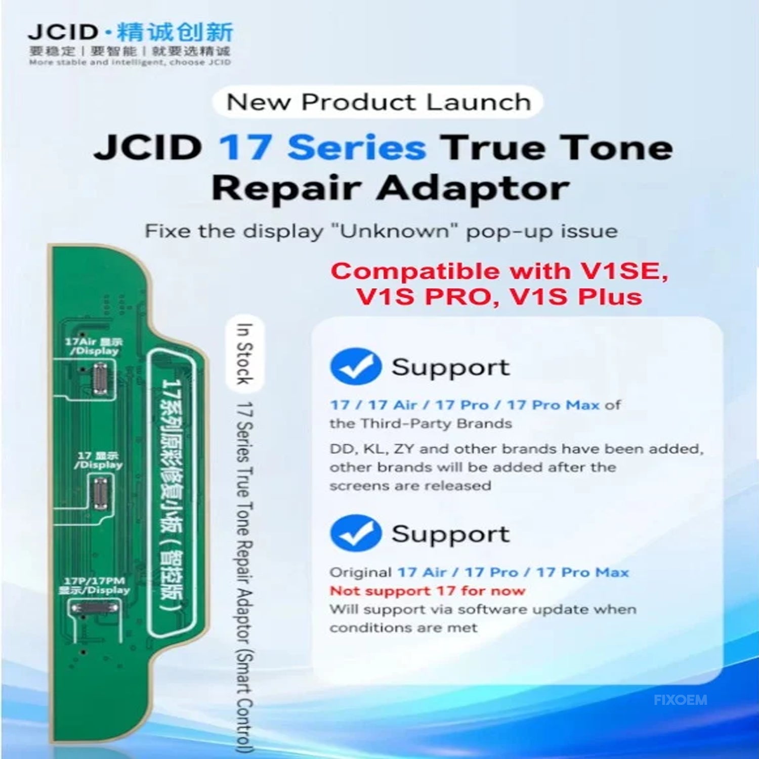 Adaptador True Tone Iphone 17 V1S Pro V1Se V1S Plus JCID