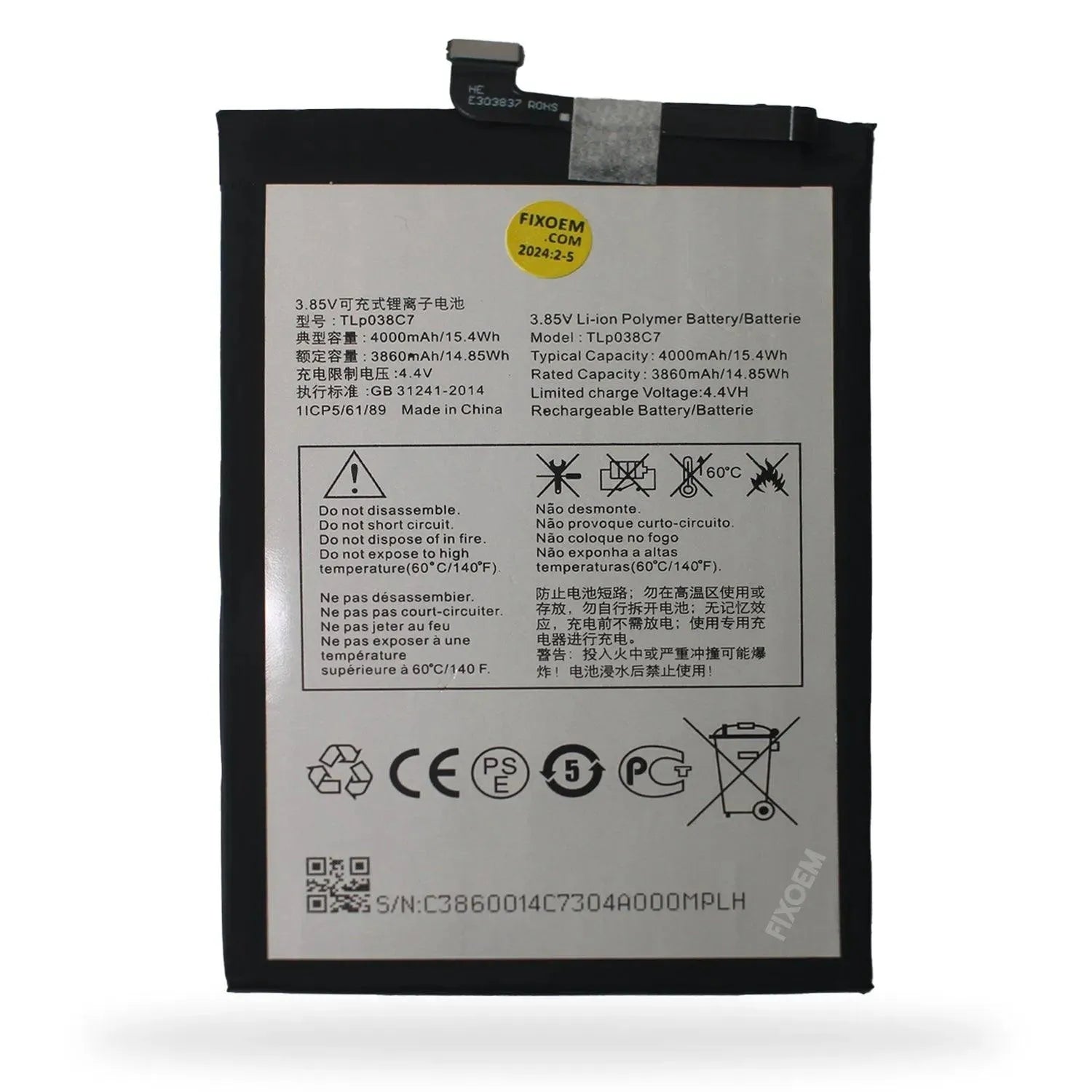 Bateria Alcatel 3X 2019 5048 / 5v 5060 TLp038C7 |+4,000 reseñas 4.9/5 | recibe en 2 días