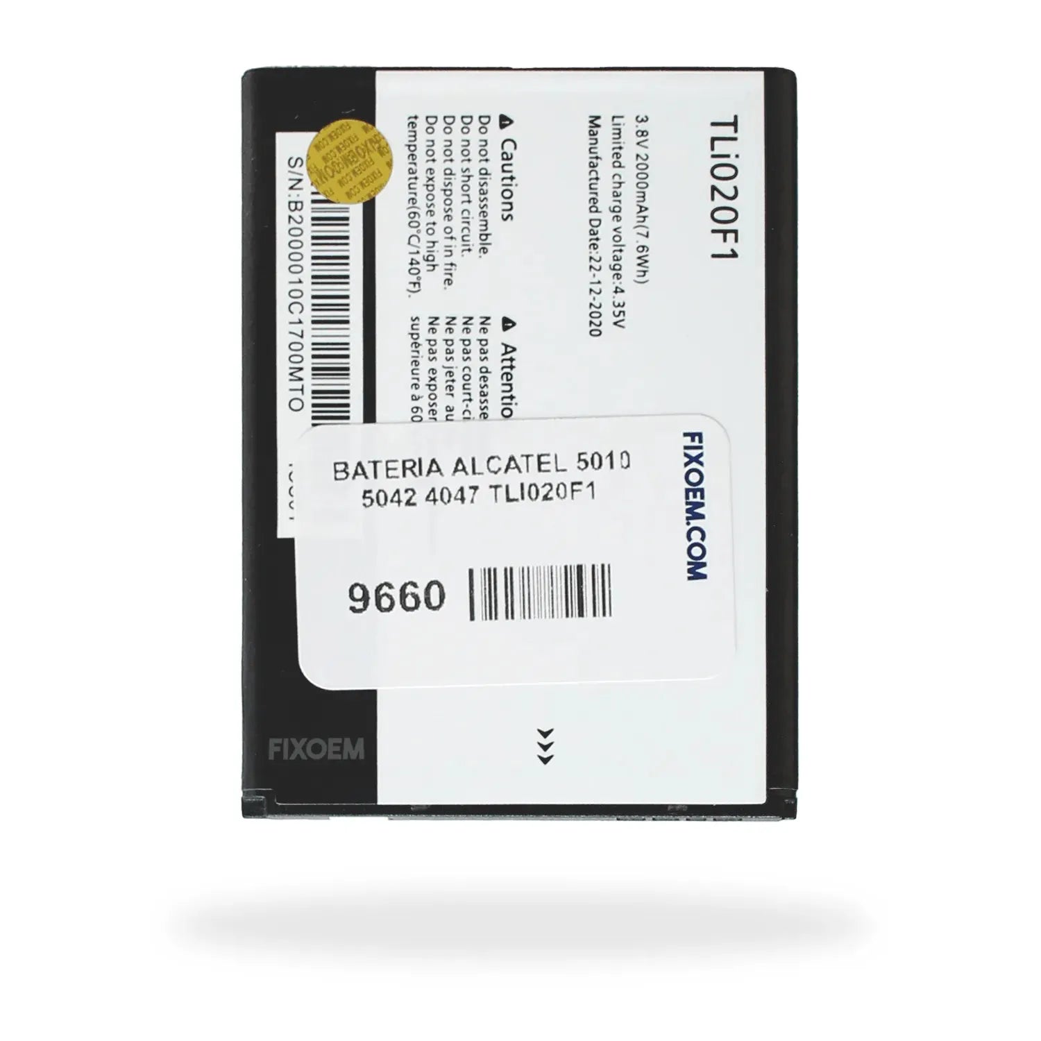 Bateria Alcatel 5010 5042 4047 Tli020F1. |+4,000 reseñas 4.9/5 | recibe en 2 días