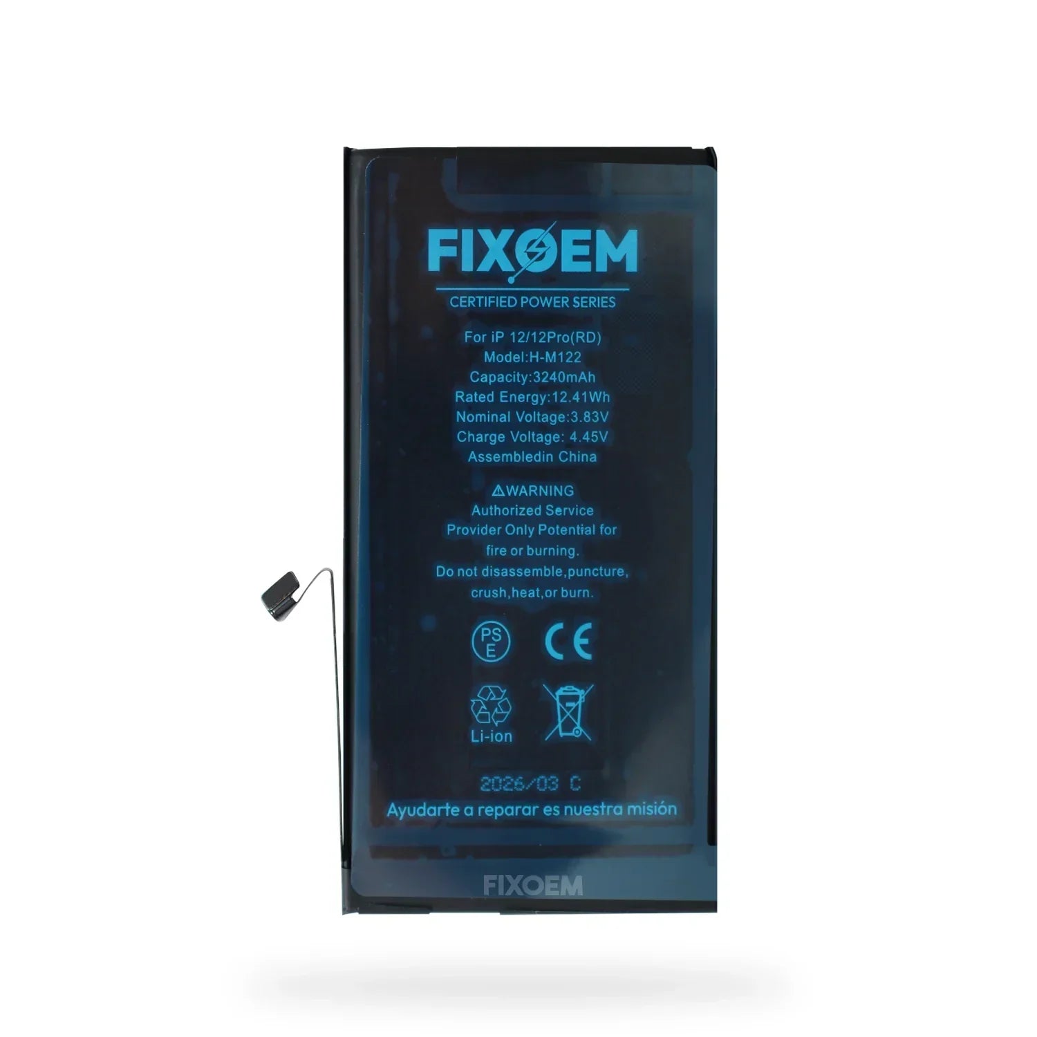 Bateria FixOEM Iphone 12 / 12 Pro Diagnostico Autoprogramable |+5,000 reseñas 4.9/5 | recibe express 2 días