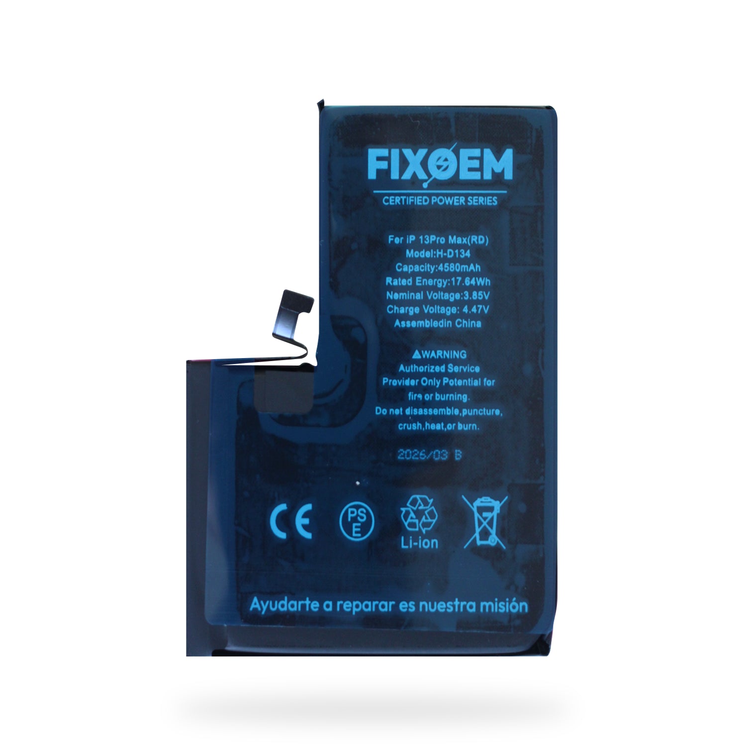Bateria FixOEM Iphone 13 Pro Max Diagnostico Autoprogramable A2653 A2643 A2484 A2641