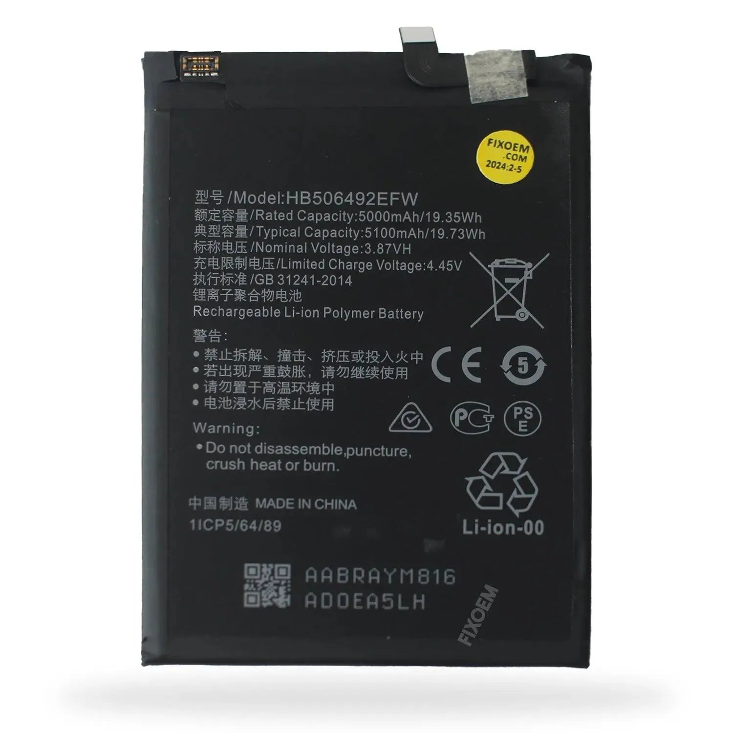 Bateria Honor Magic 5 Lite / Honor X40 / x9a Hb506492EfW |+4,000 reseñas 4.9/5 | recibe en 2 días