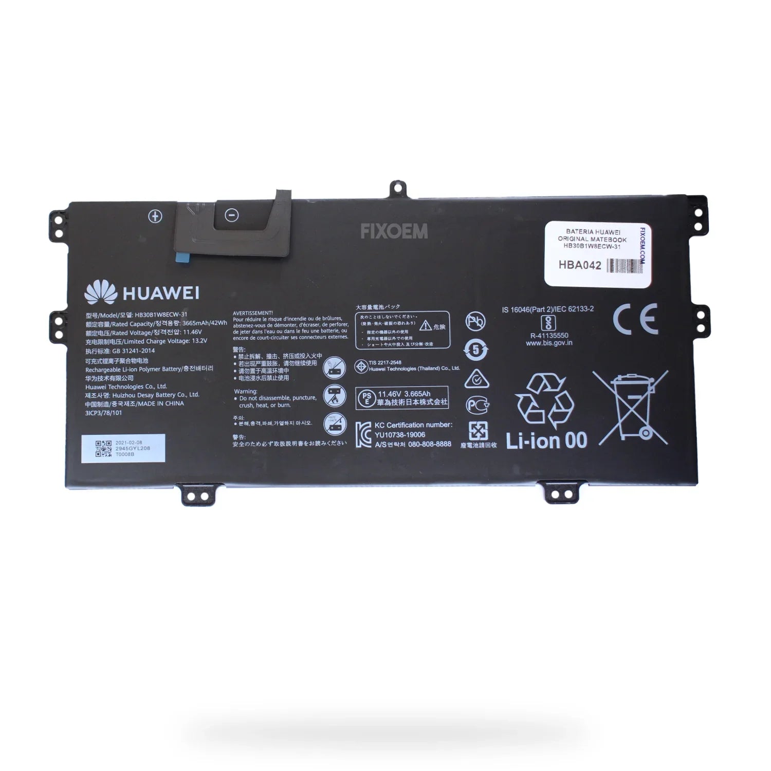 Bateria Huawei Original Matebook Hb30B1W8Ecw-31 |+4,000 reseñas 4.9/5 | recibe en 2 días