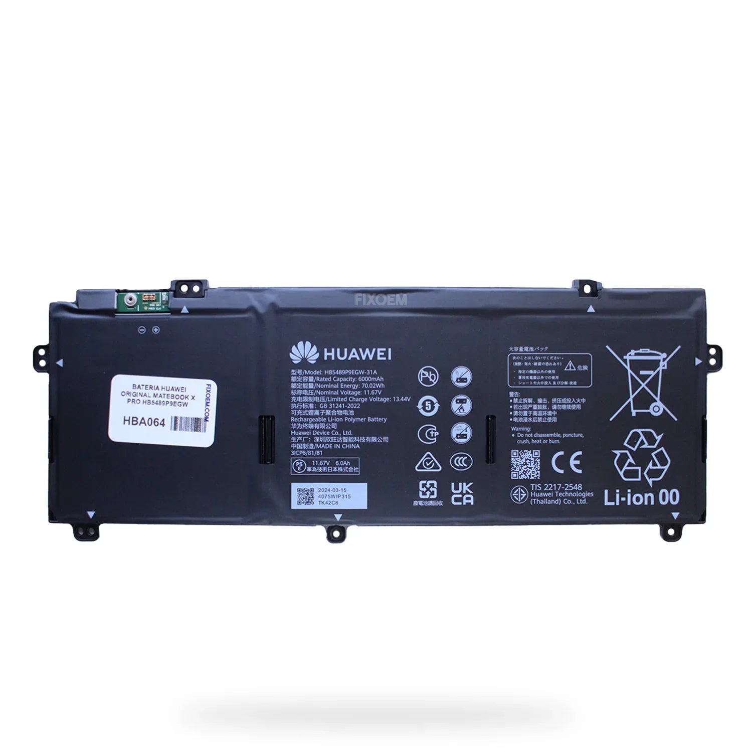 Bateria Huawei Original Matebook X Pro Hb5489P9Egw-31A |+4,000 reseñas 4.9/5 | recibe en 2 días