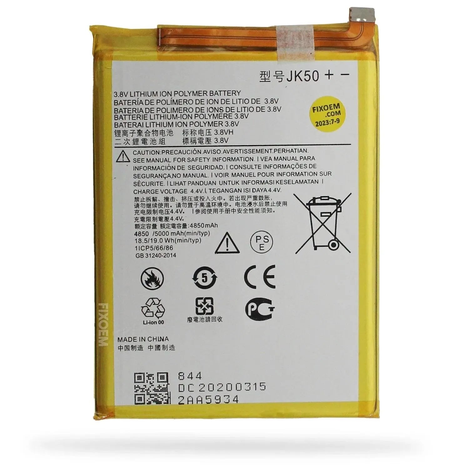 Bateria Moto G10 / G20 / G30 / G7 Power / G8 Power Lite / G9 Play / E7 Plus / E7I Power / E40 / One Fusion / G Power / E7 Power / G31 / G51 5G / E40 / G Play 2023 JK50 |+4,000 reseñas 4.9/5 | recibe en 2 días