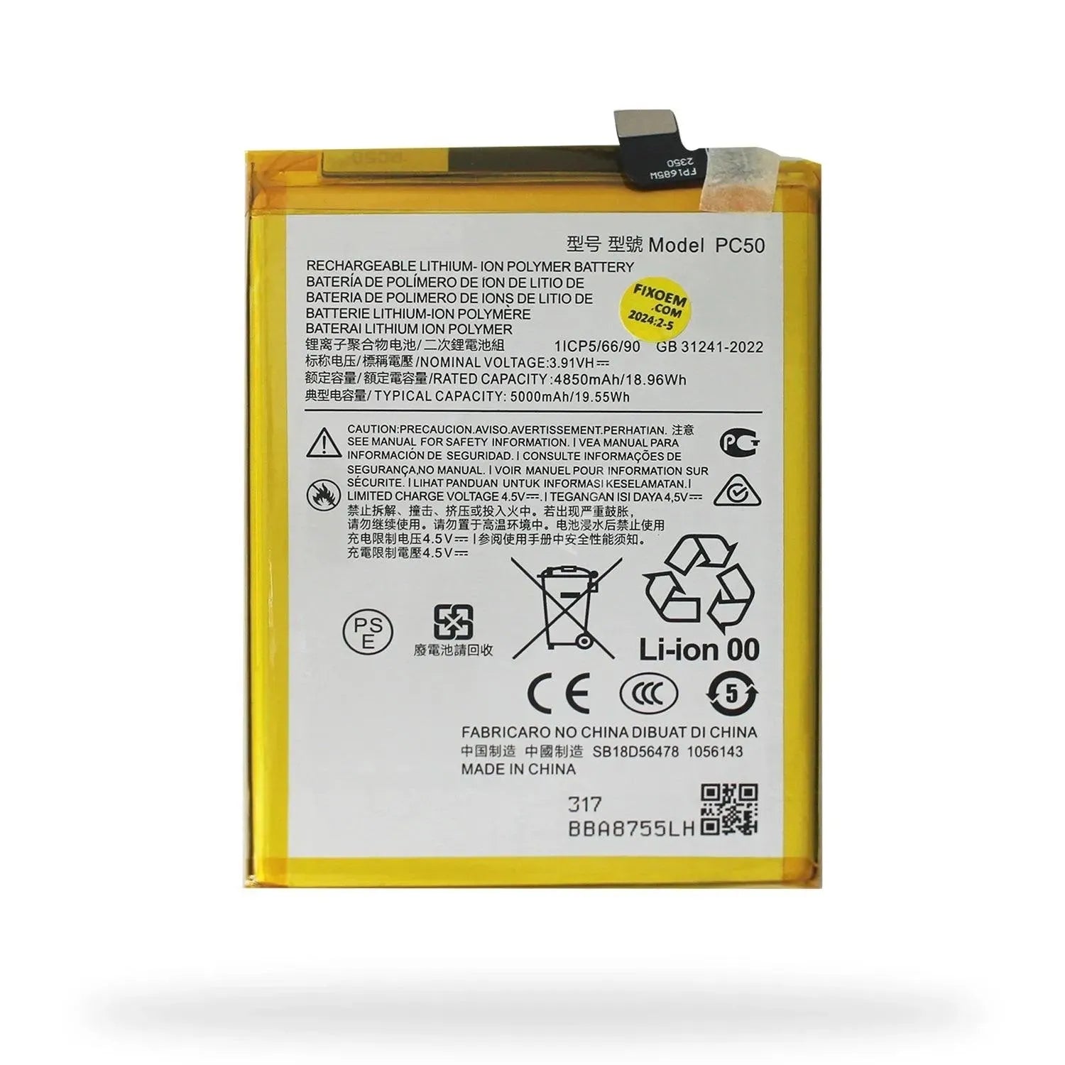 Bateria Moto G14 XT2341 / G54 XT2343 Pc50 |+4,000 reseñas 4.9/5 | recibe en 2 días