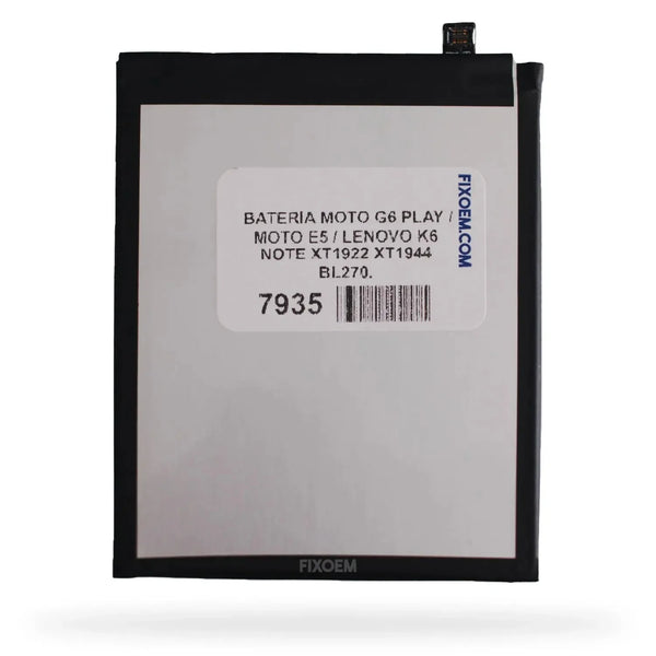Bateria Moto G6 Play / Moto E5 / Lenovo K6 Note Xt1922 Xt1944 Bl270. |+5,000 reseñas 4.9/5 | recibe express 2 días