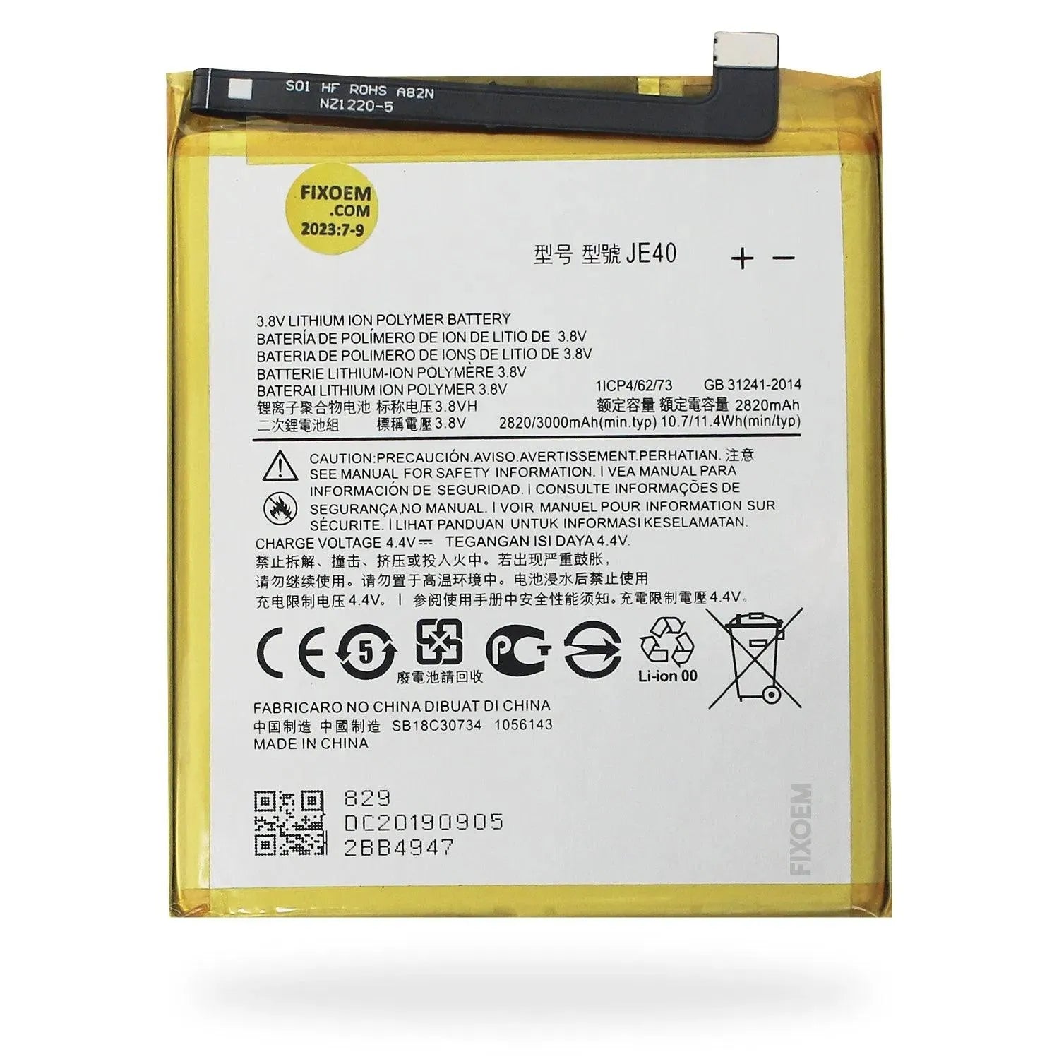 Bateria Moto One / Moto Z3 / Moto G7 Play Xt1941 Xt1929 Xt1952 Je40 |+4,000 reseñas 4.9/5 | recibe en 2 días