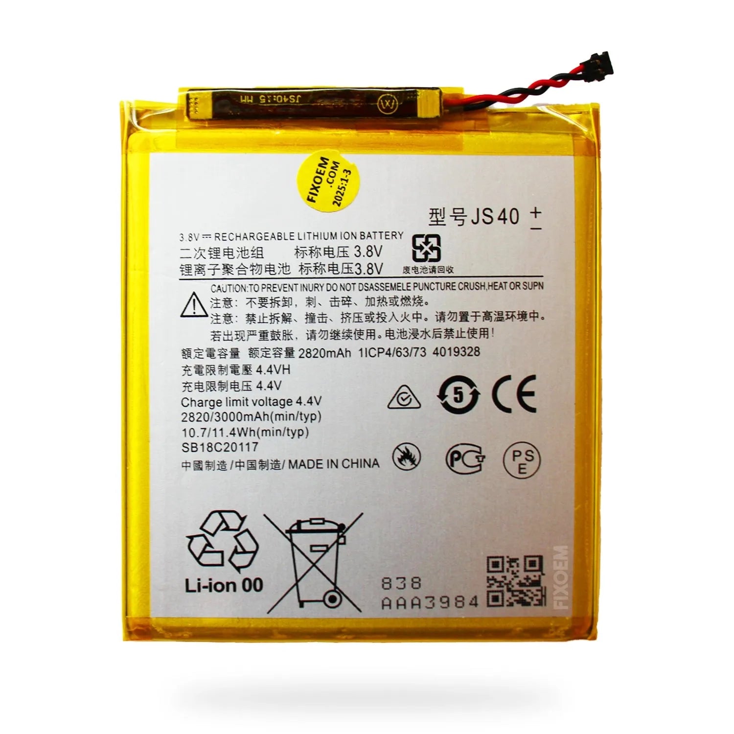 Bateria Moto Z3 Play Xt1929 Js40. |+4,000 reseñas 4.9/5 | recibe en 2 días