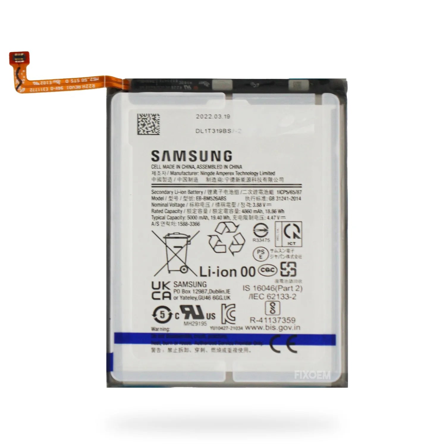 Bateria Samsung Original A73 5G A736b Eb-Bm526Abs |+4,000 reseñas 4.9/5 | recibe en 2 días