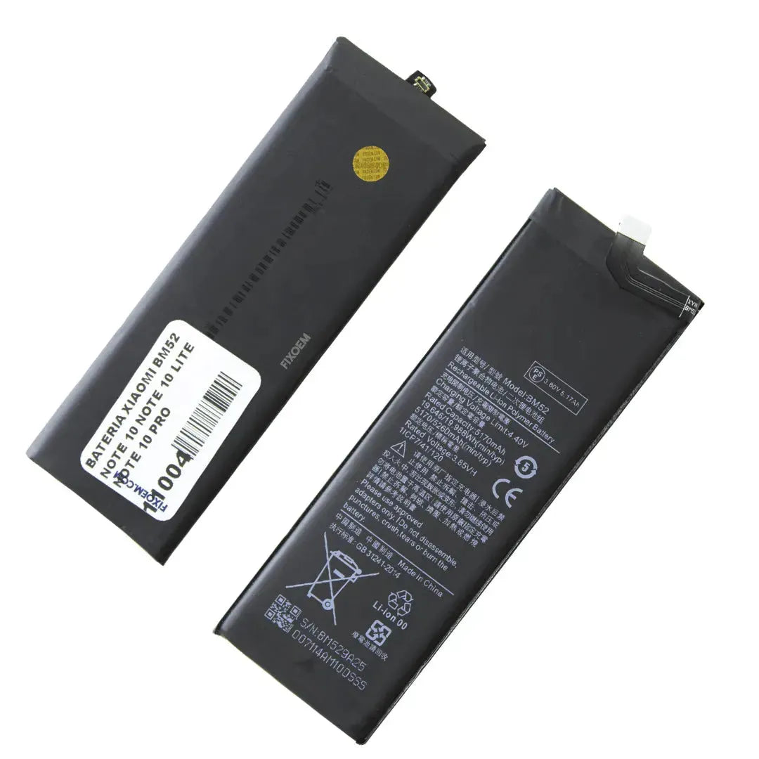 Bateria Xiaomi Note 10 / Note 10 Lite / Note 10 Pro M2101K7Ag M2002F4Lg Mzb08Kveu Bm52 |+4,000 reseñas 4.9/5 | recibe en 2 días