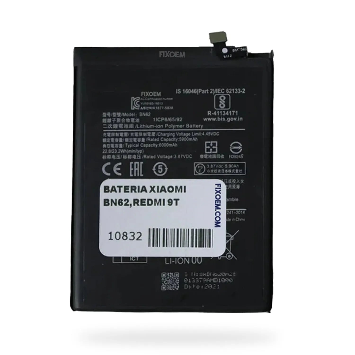 Bateria Xiaomi Redmi 9T / Poco M3 M2010J19Cg M2010J19Sg M2010J19Ci Bn62. |+4,000 reseñas 4.9/5 | recibe en 2 días